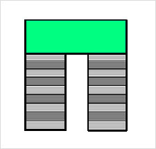 180 Degree rectangular landing